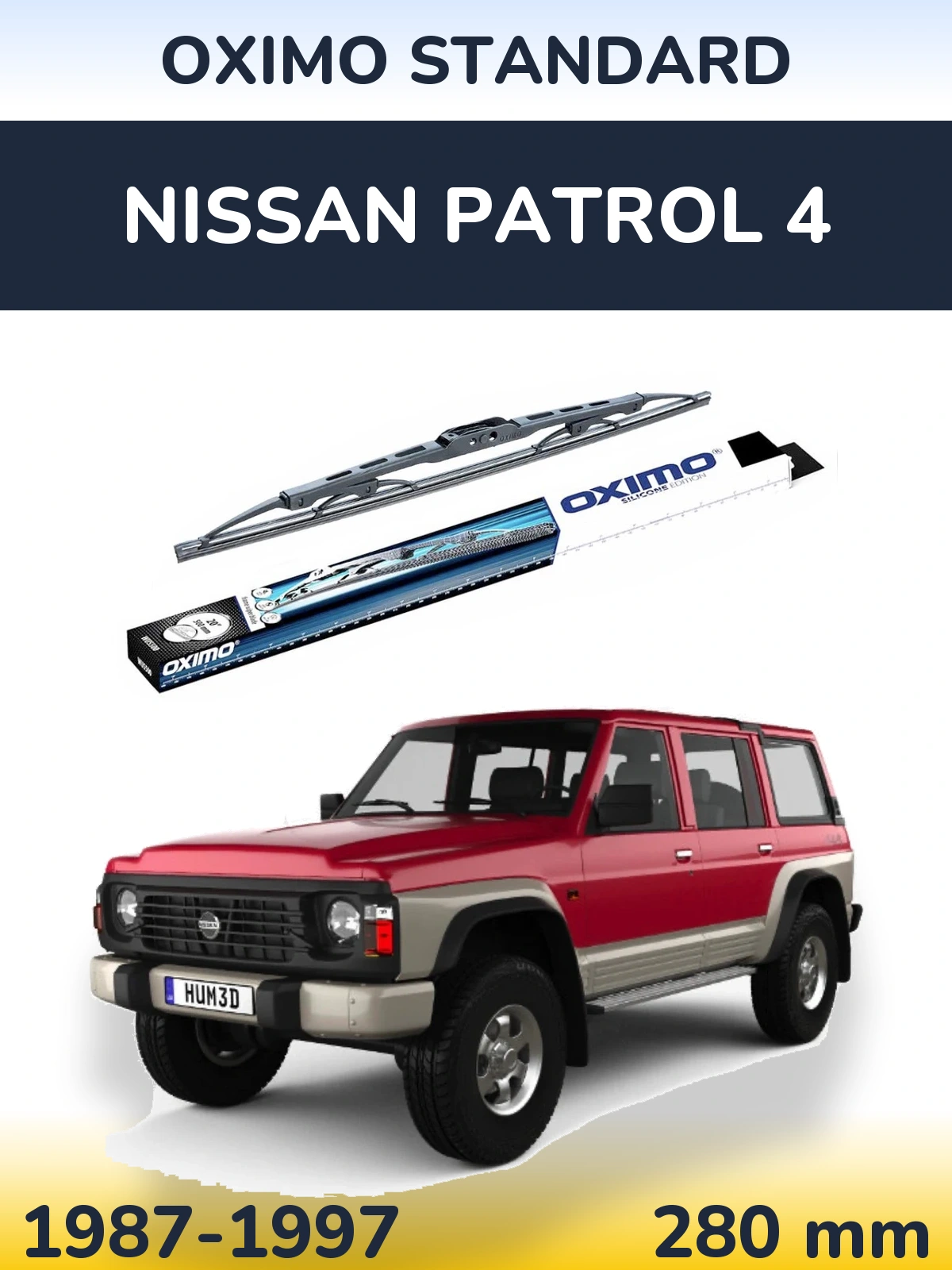 Torkarblad Oximo Standard för Nissan Patrol 4