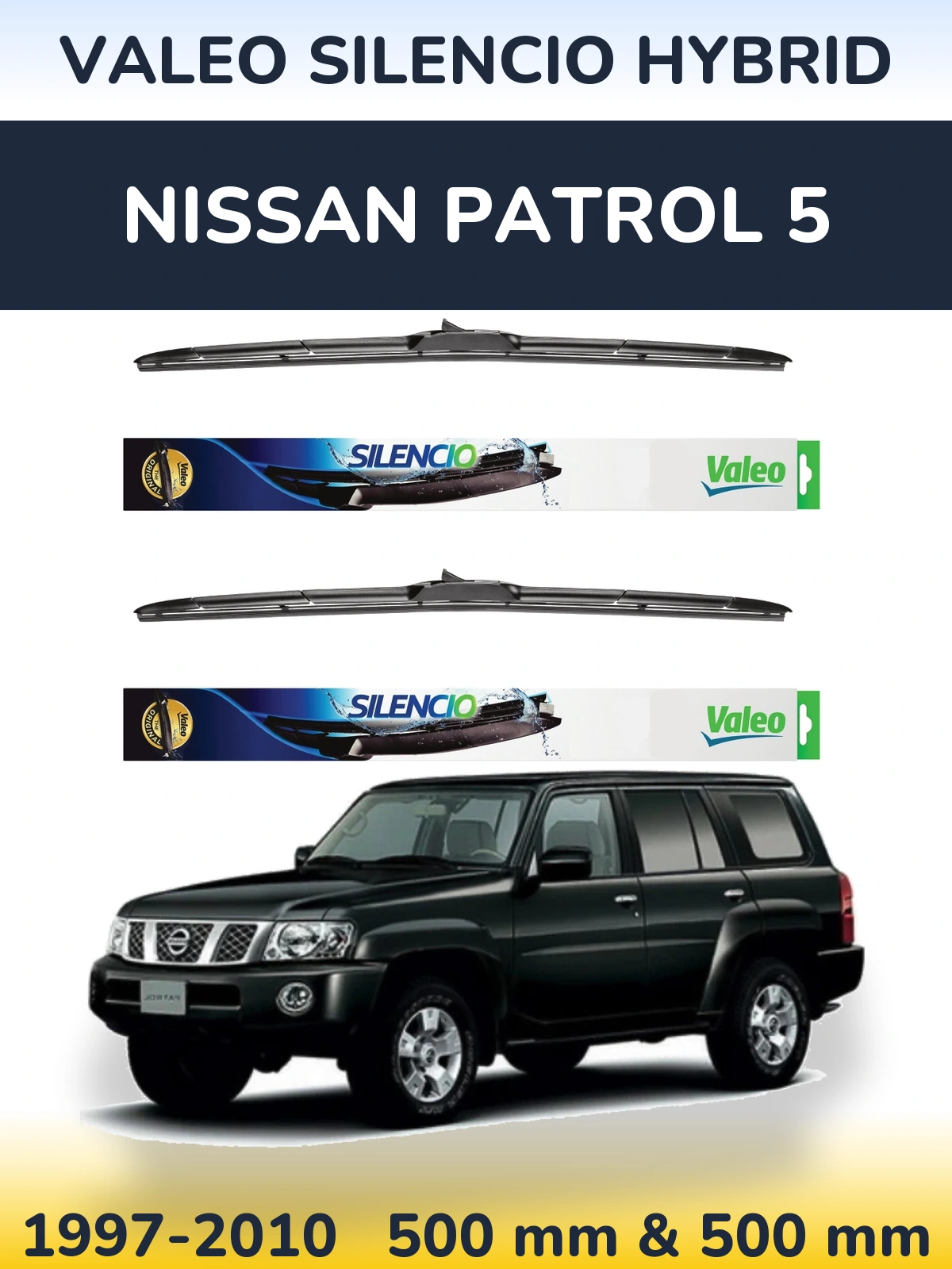 Torkarblad Valeo Silencio Hybrid för Nissan Patrol 5