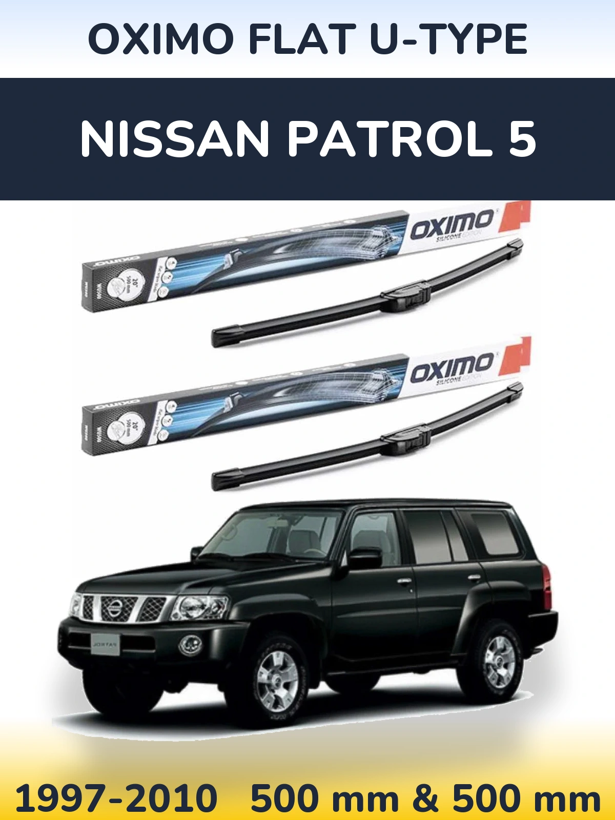 Torkarblad Oximo Flat U-type för Nissan Patrol 5