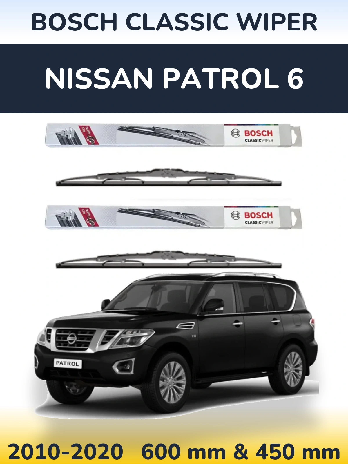Torkarblad BOSCH Classic Wiper för Nissan Patrol 6