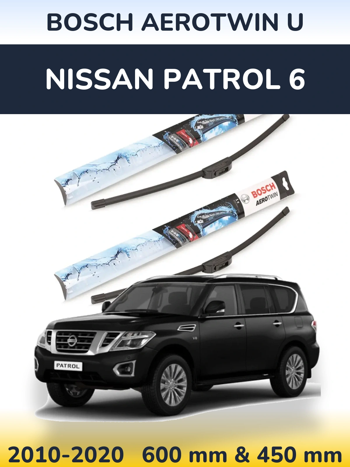 Torkarblad BOSCH AeroTwin U för Nissan Patrol 6