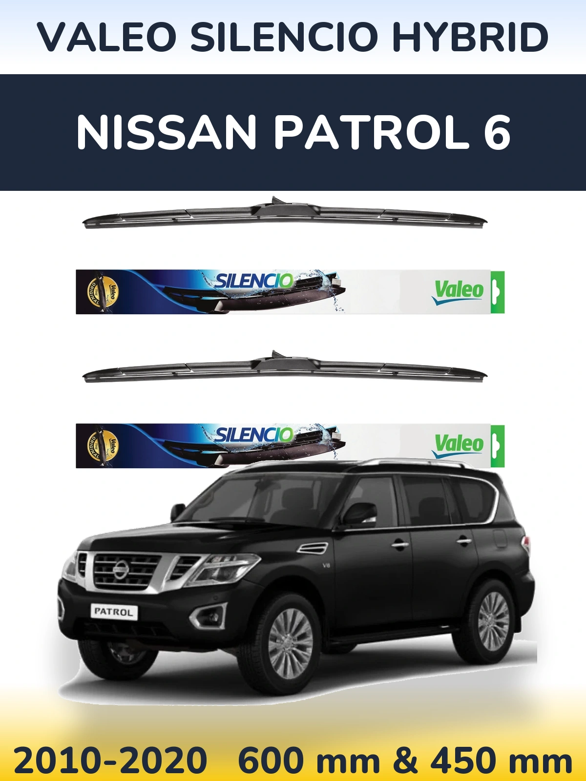 Torkarblad Valeo Silencio Hybrid för Nissan Patrol 6
