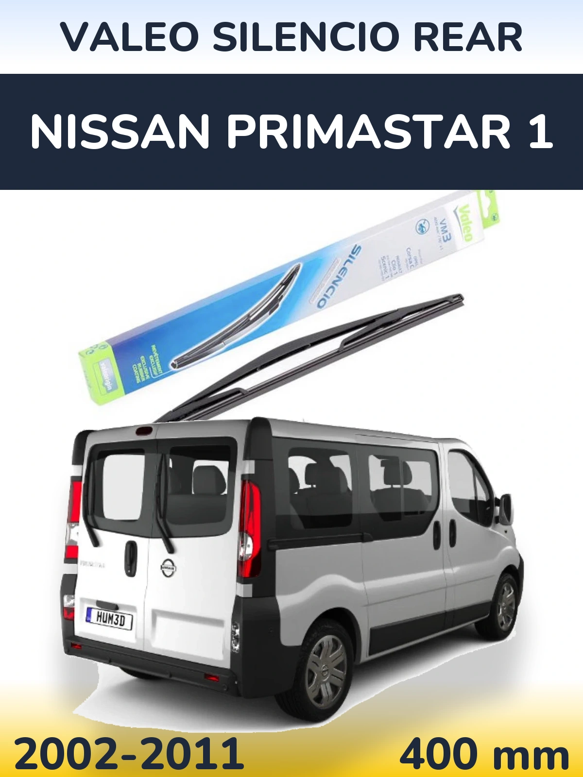 Задня щітка Valeo Silencio Rear 400 мм для Nissan Primastar 1 2002-2011
