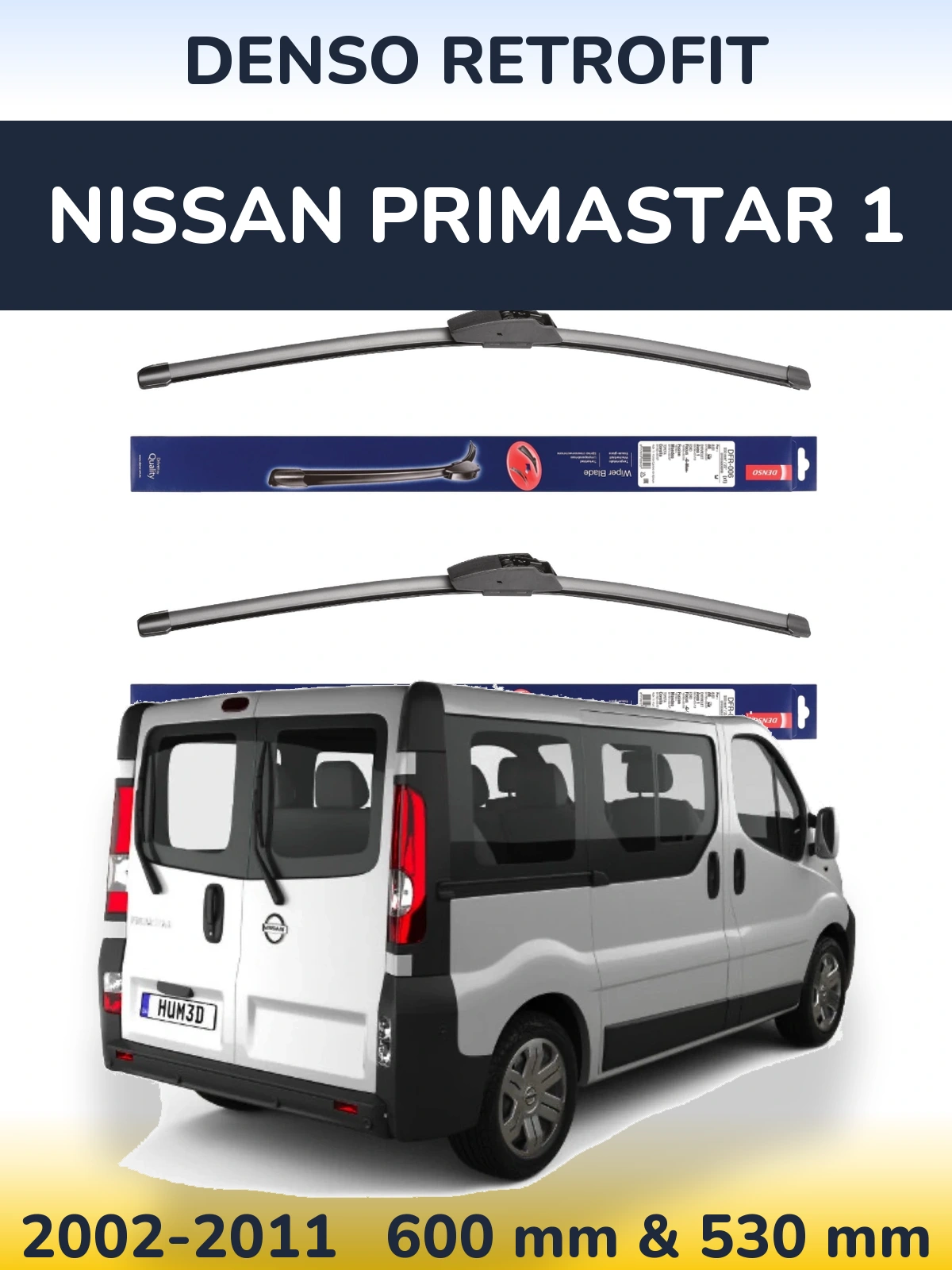 Torkarblad Denso Retrofit för Nissan Primastar 1