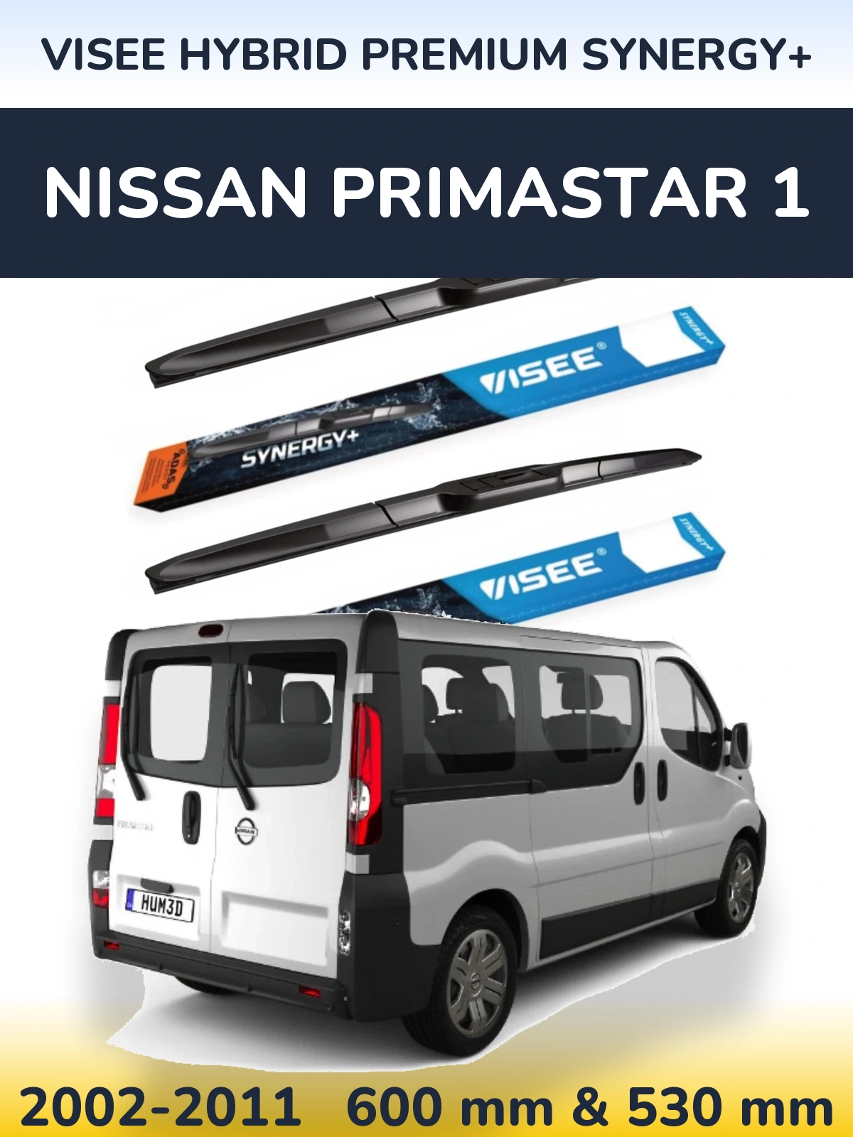 Torkarblad VISEE HYBRID PREMIUM SYNERGY+ för Nissan Primastar 1