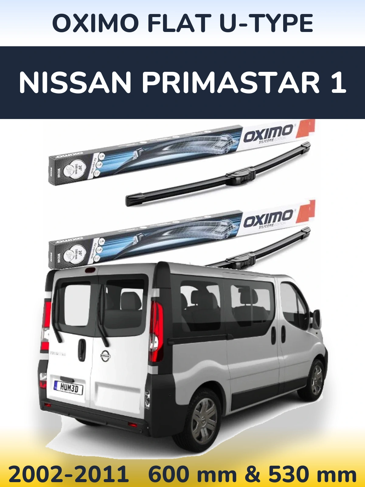 Torkarblad Oximo Flat U-type för Nissan Primastar 1