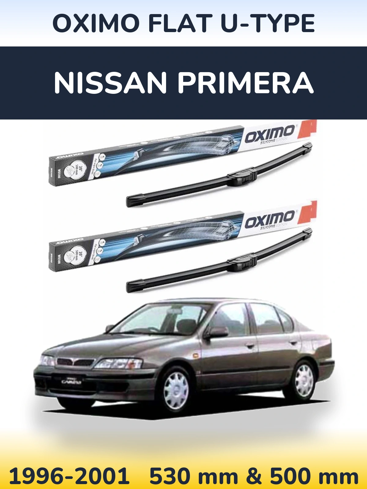 Torkarblad Oximo Flat U-type för Nissan Primera