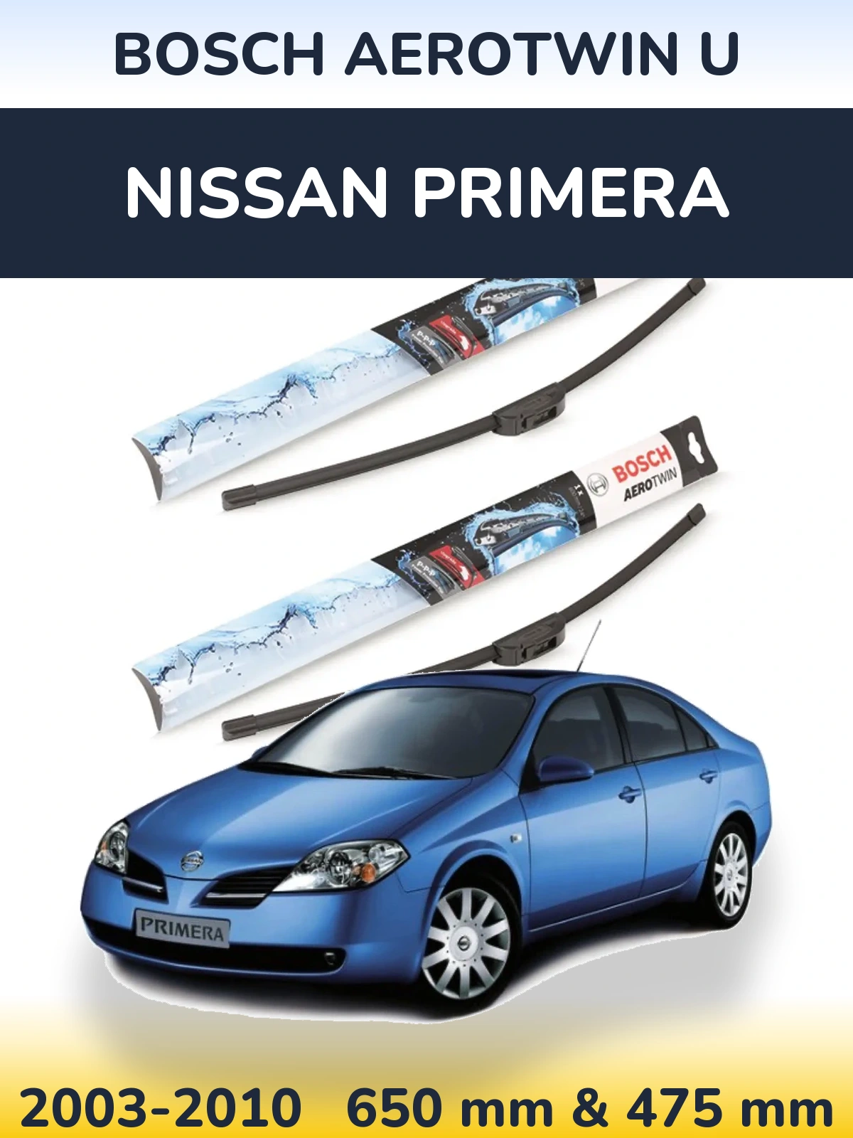 Torkarblad BOSCH AeroTwin U för Nissan Primera