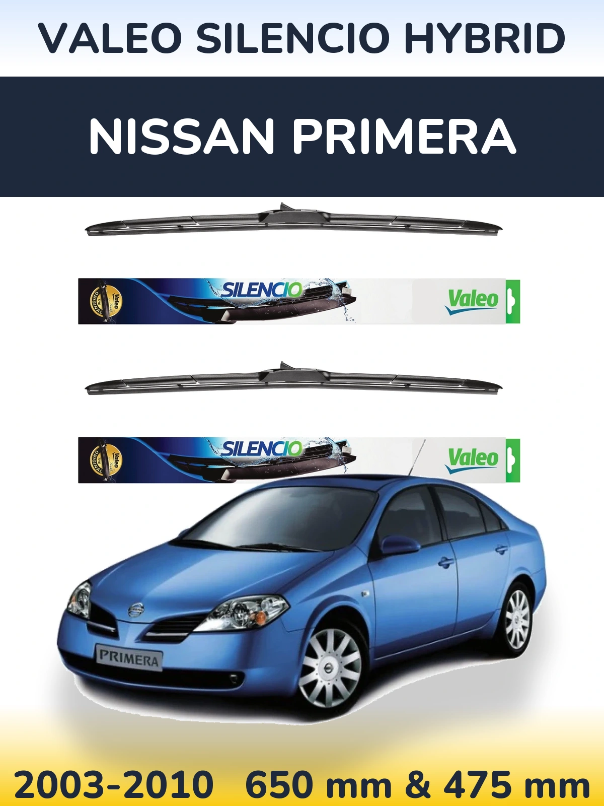 Torkarblad Valeo Silencio Hybrid för Nissan Primera