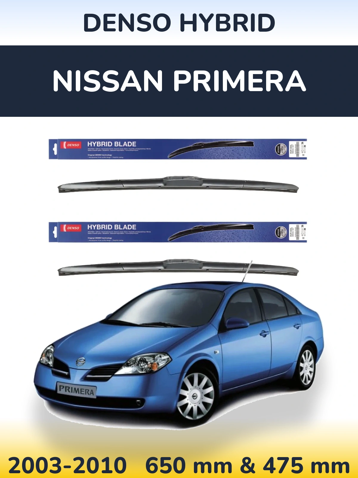 Torkarblad Denso Hybrid för Nissan Primera