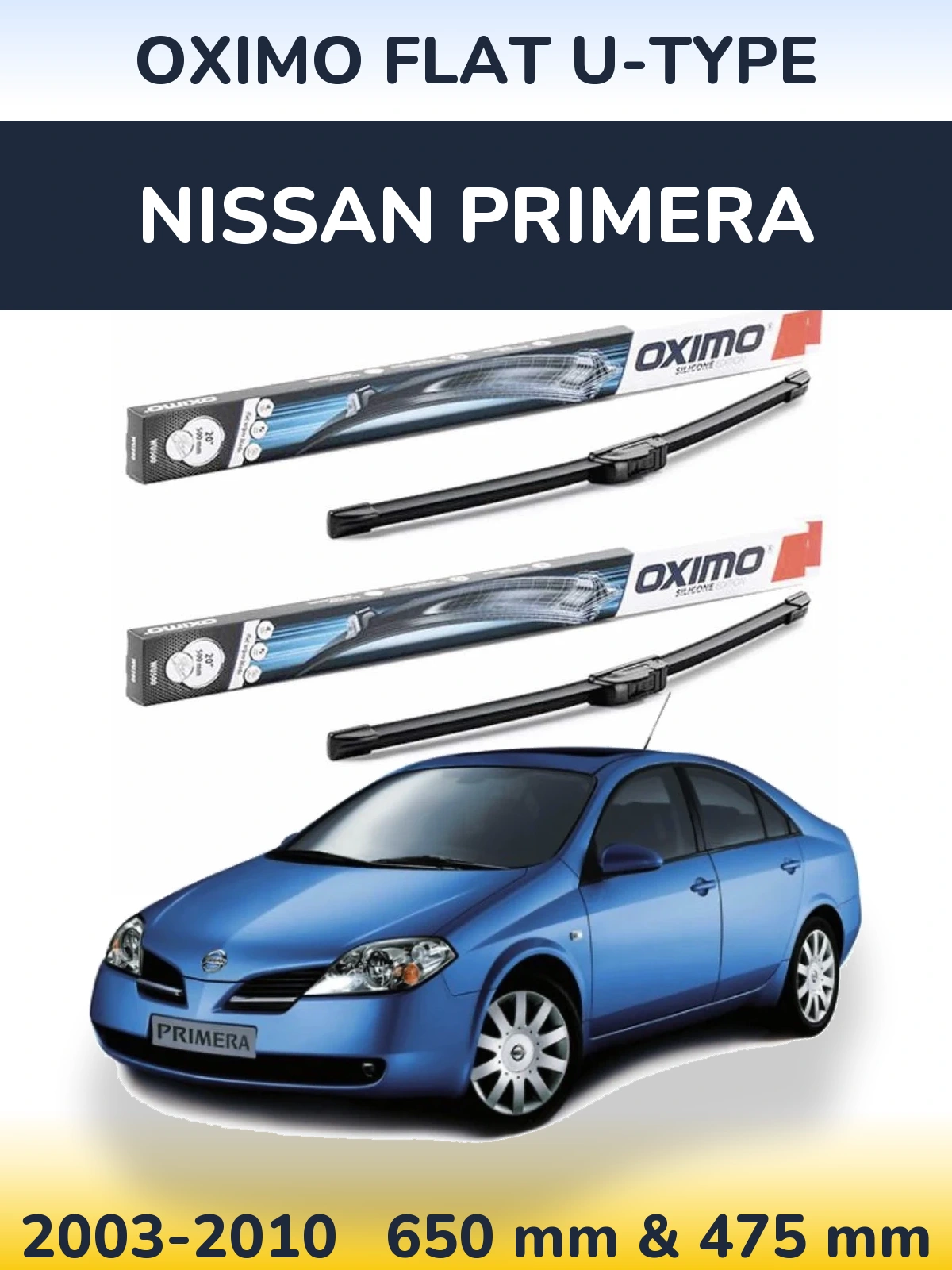Torkarblad Oximo Flat U-type för Nissan Primera