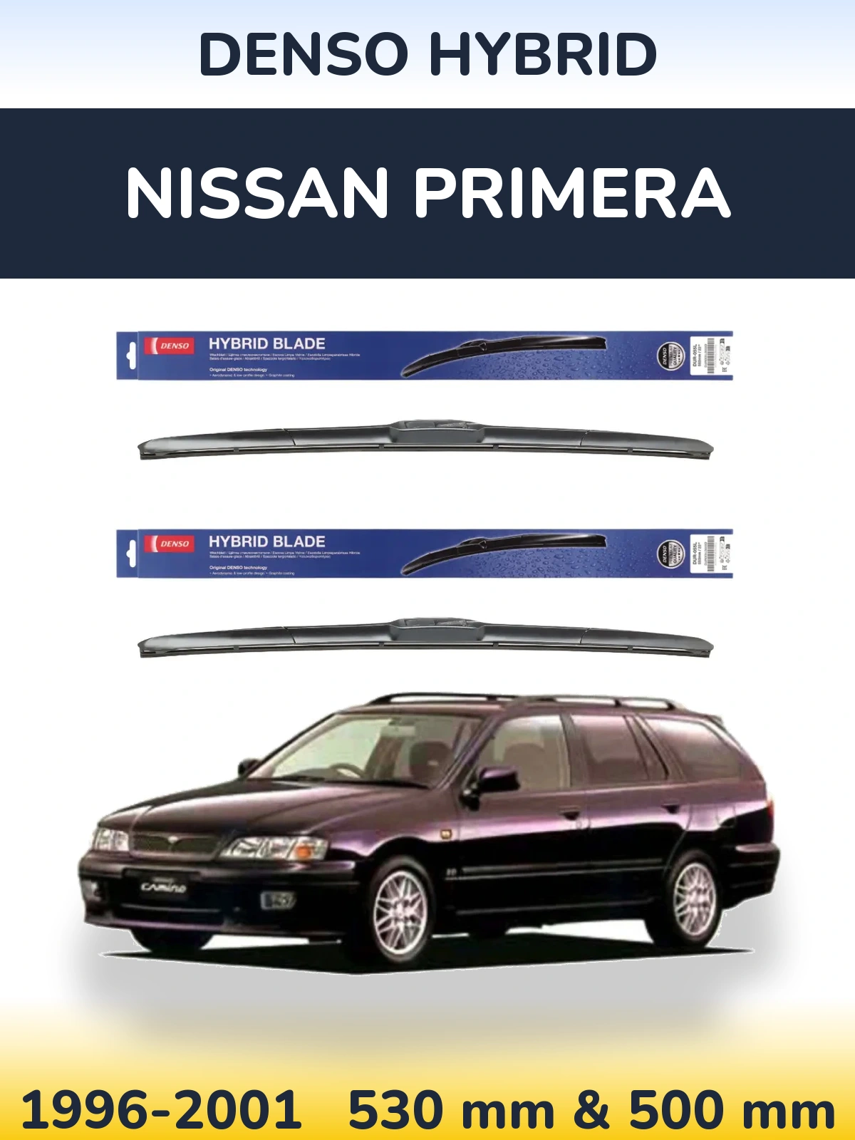 Torkarblad Denso Hybrid för Nissan Primera