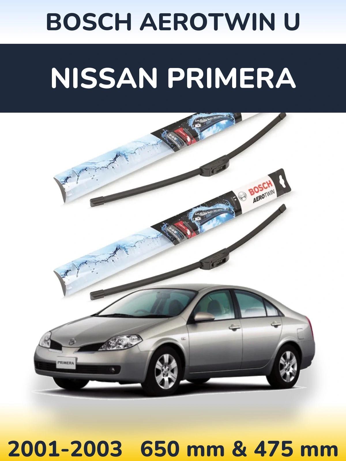 Torkarblad BOSCH AeroTwin U för Nissan Primera