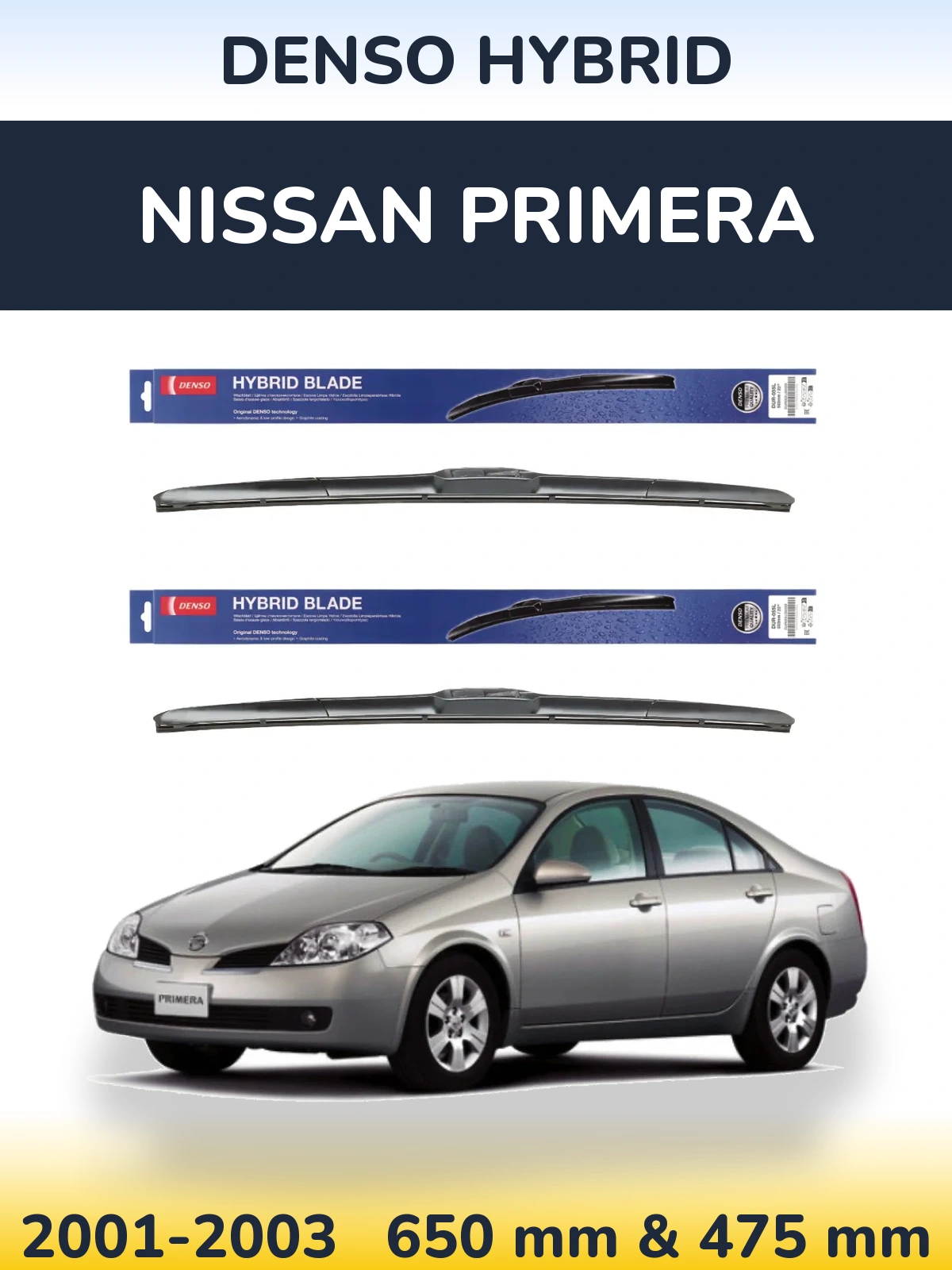 Torkarblad Denso Hybrid för Nissan Primera