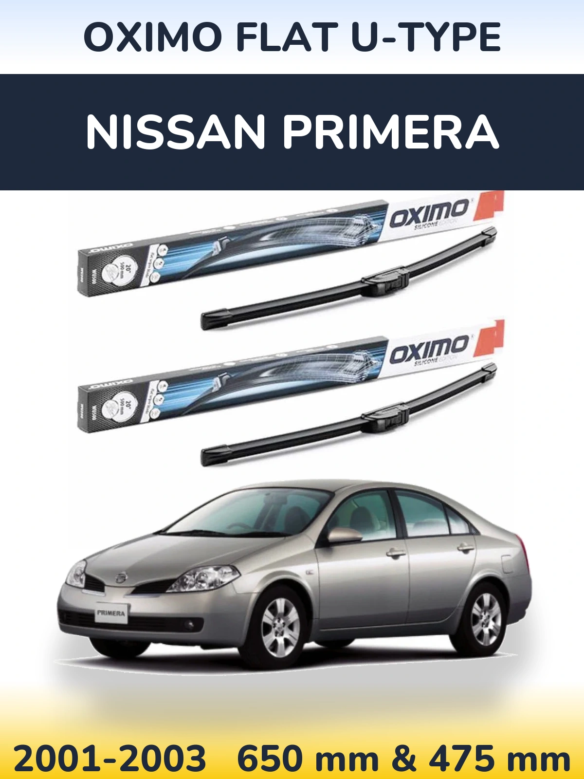 Torkarblad Oximo Flat U-type för Nissan Primera