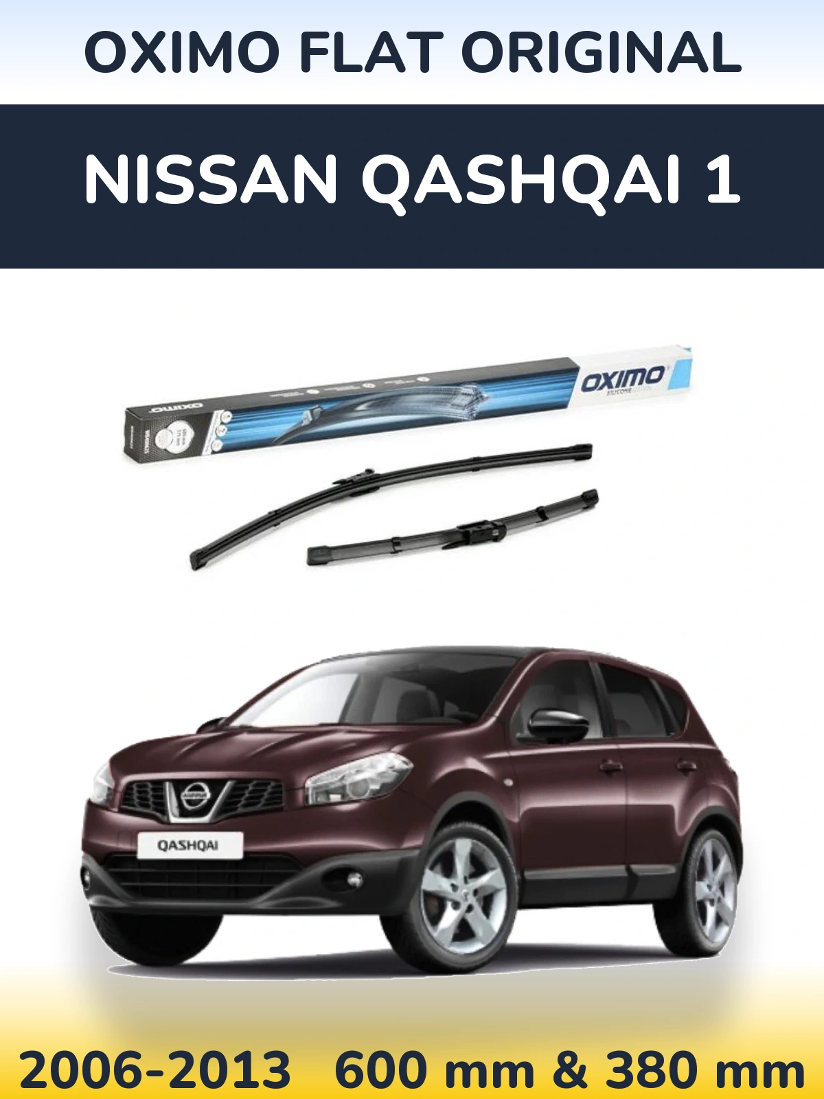 Torkarblad Oximo Flat Original för Nissan Qashqai 1