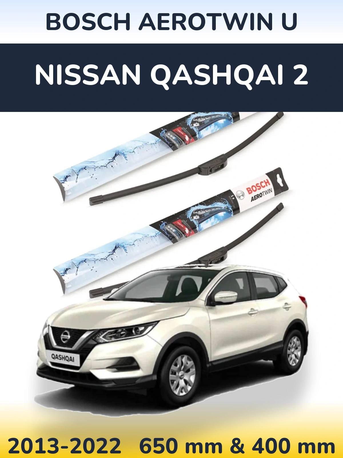Torkarblad BOSCH AeroTwin U för Nissan Qashqai 2