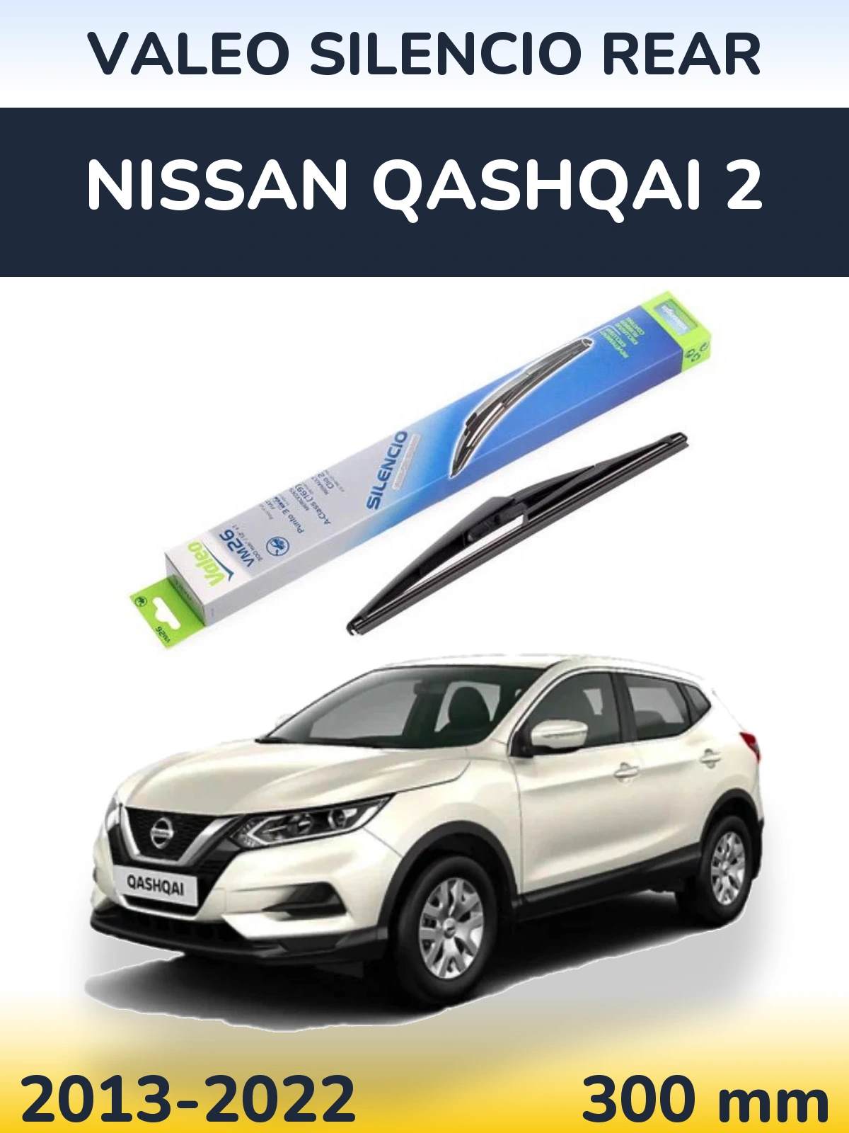 Torkarblad Valeo Silencio Rear för Nissan Qashqai 2