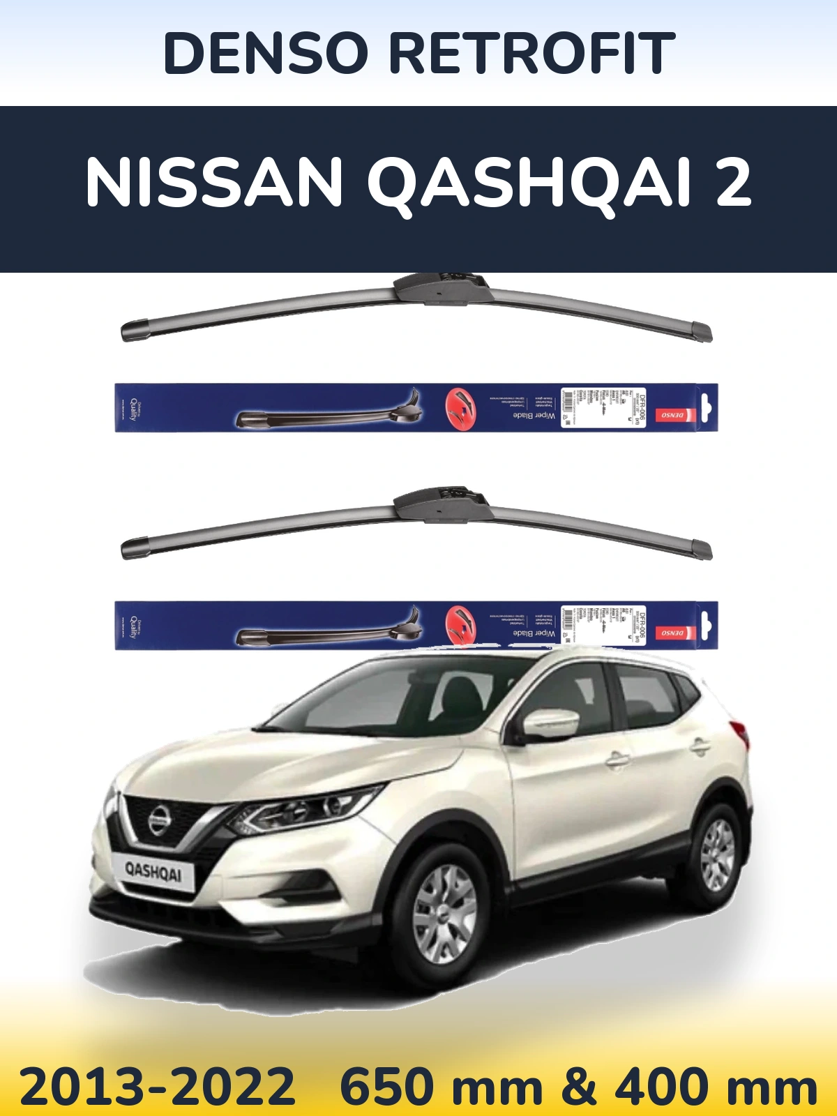 Torkarblad Denso Retrofit för Nissan Qashqai 2