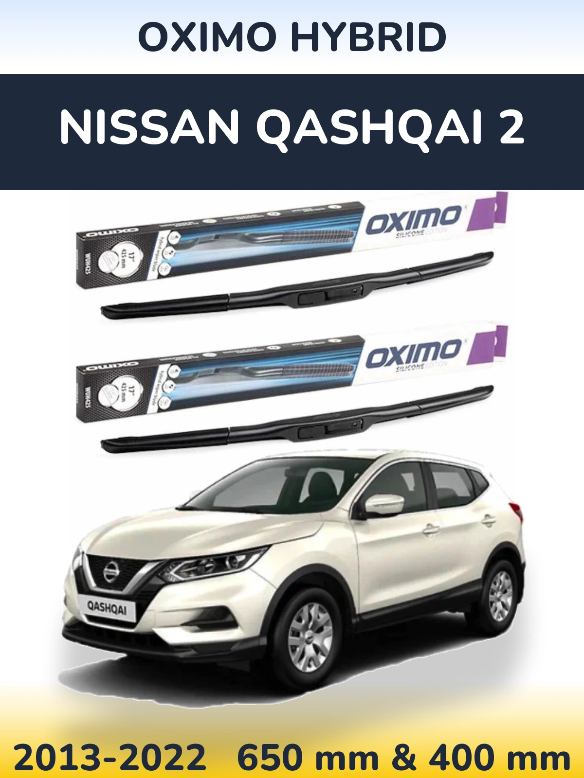 Torkarblad Oximo Hybrid för Nissan Qashqai 2