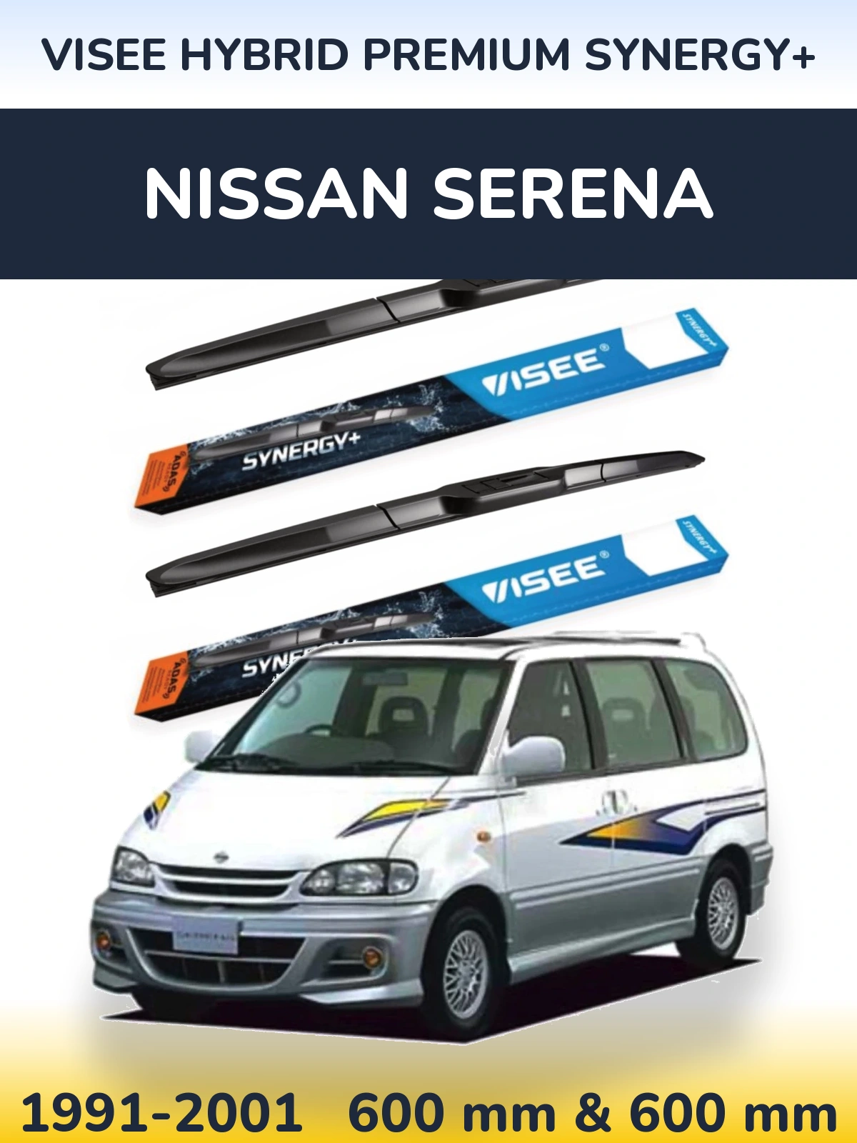 Torkarblad VISEE HYBRID PREMIUM SYNERGY+ för Nissan Serena