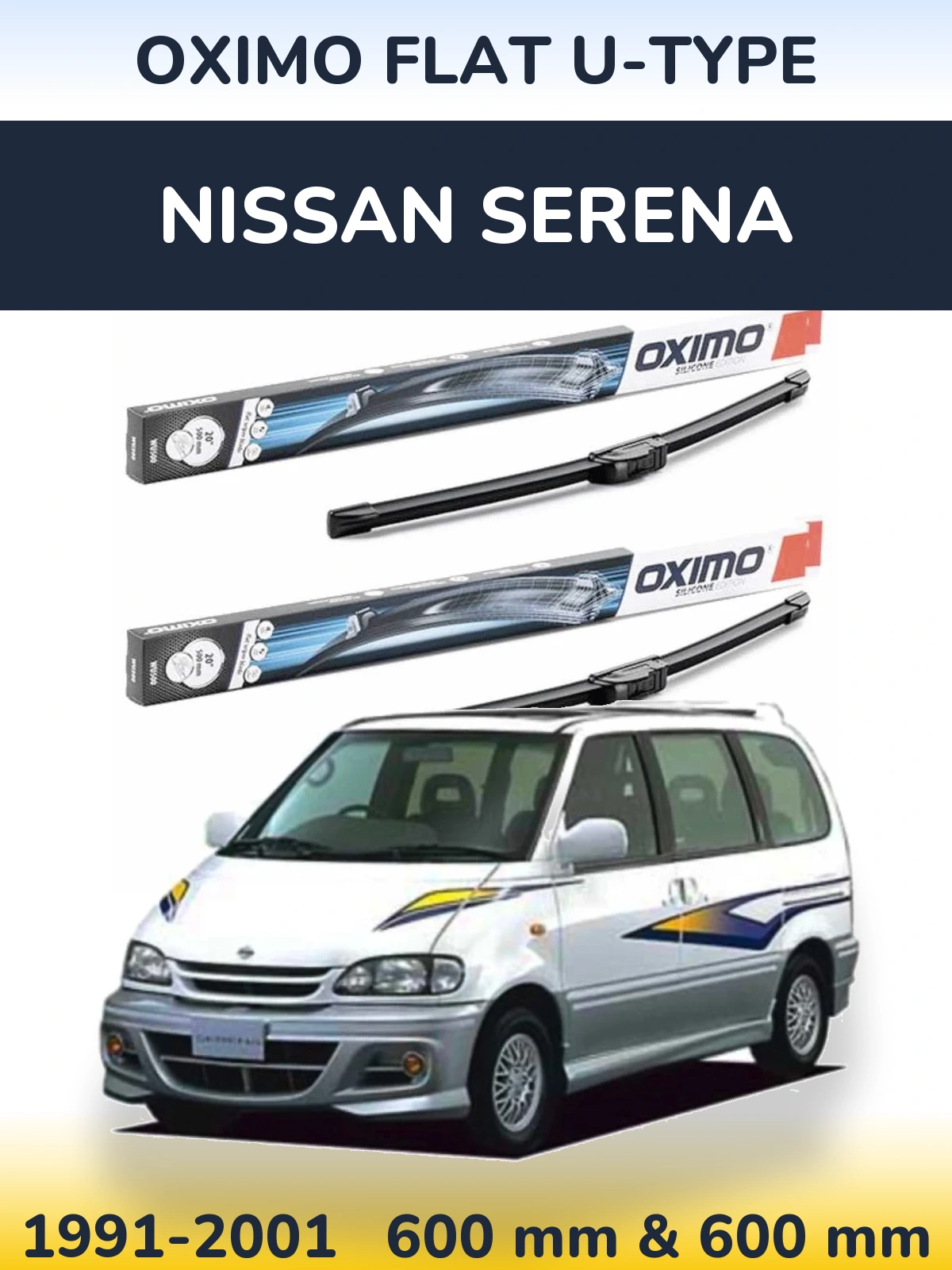 Torkarblad Oximo Flat U-type för Nissan Serena