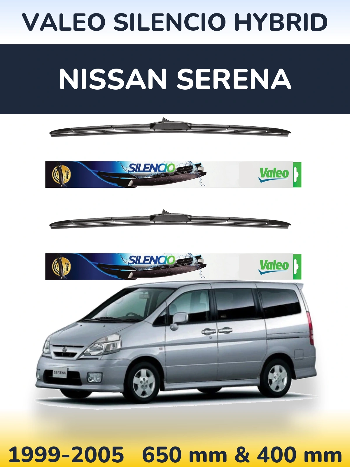 Torkarblad Valeo Silencio Hybrid för Nissan Serena