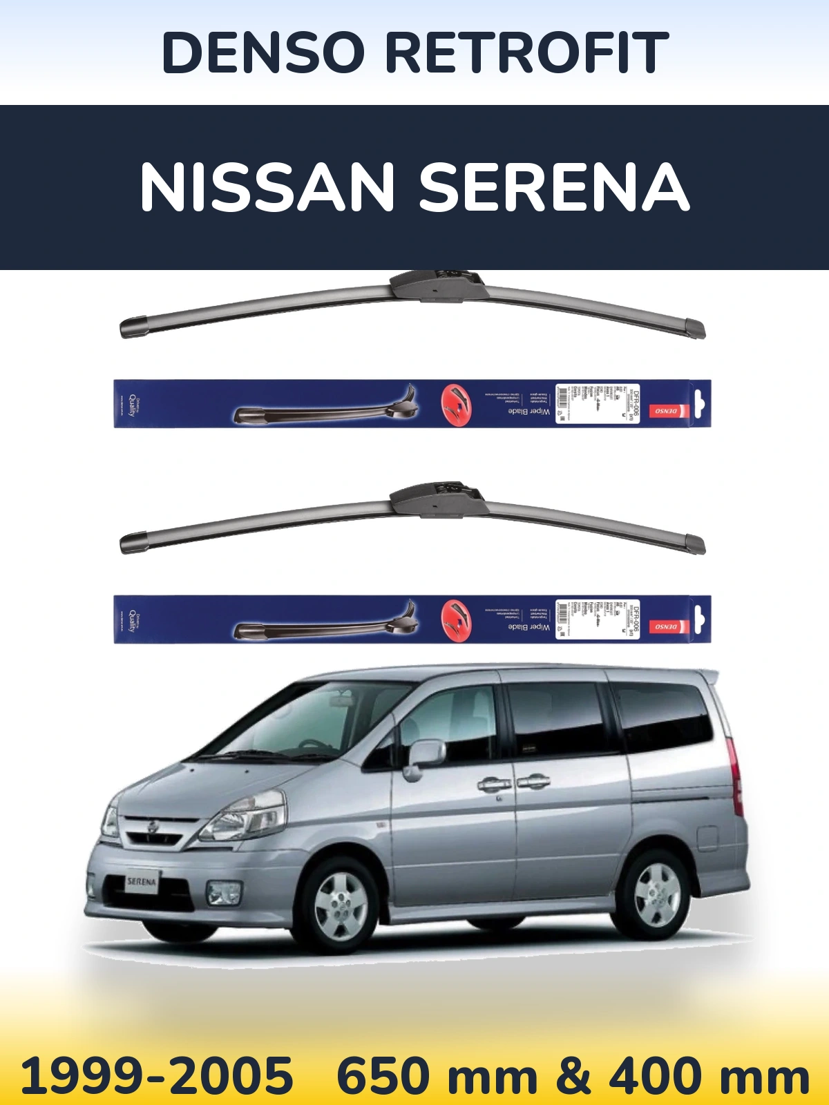 Torkarblad Denso Retrofit för Nissan Serena