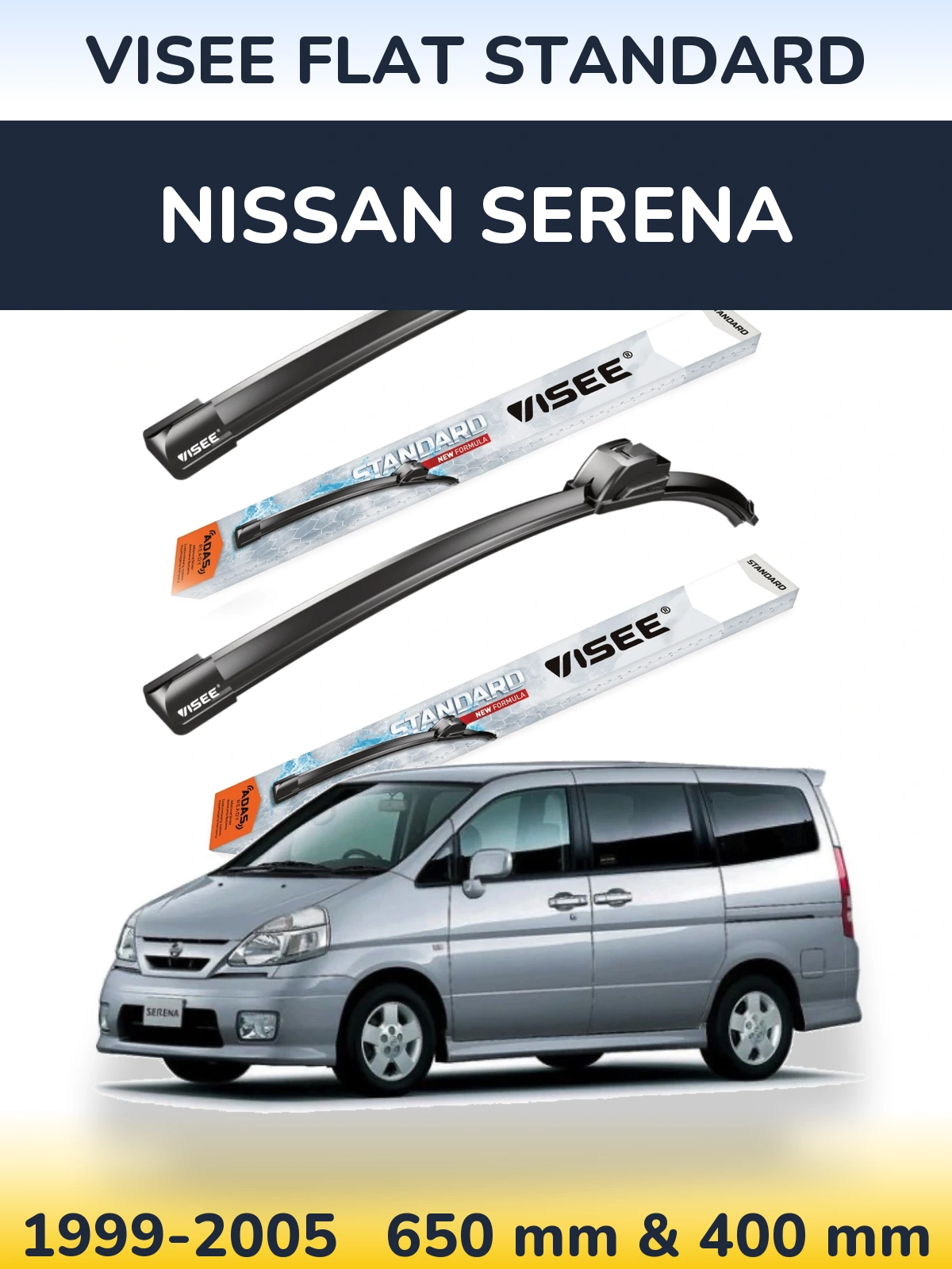 Torkarblad VISEE FLAT STANDARD för Nissan Serena