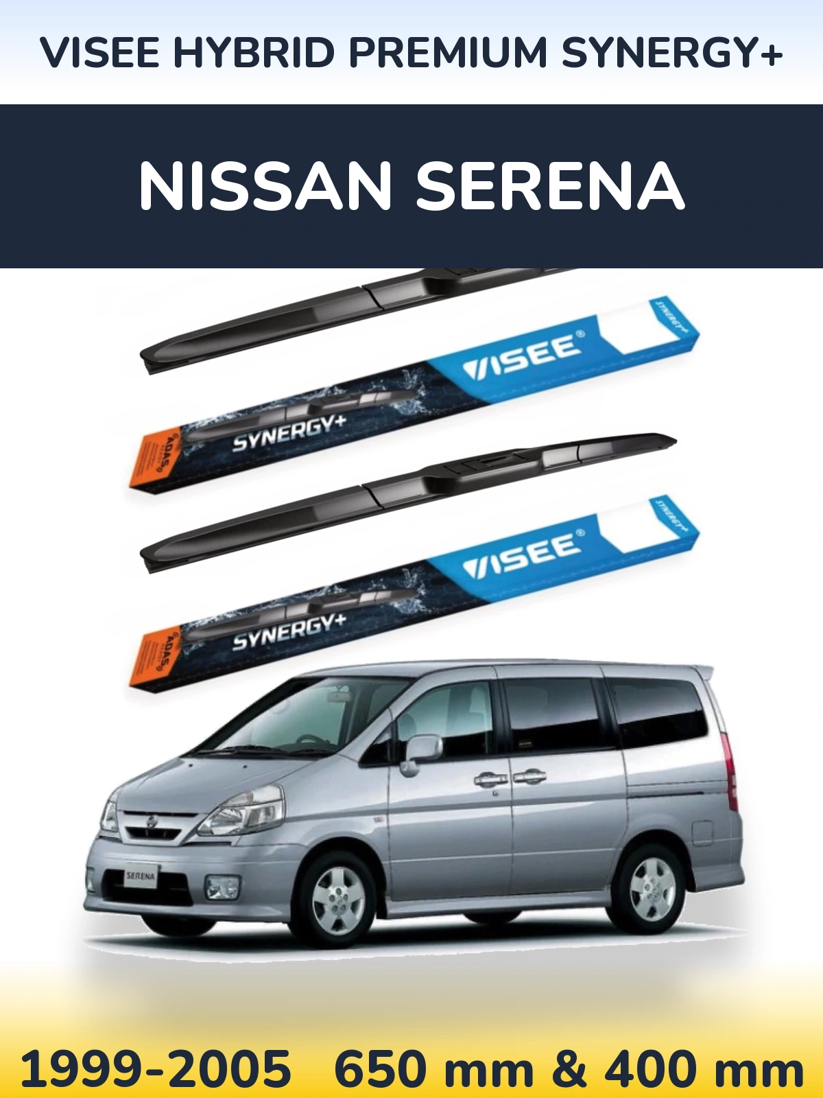 Torkarblad VISEE HYBRID PREMIUM SYNERGY+ för Nissan Serena
