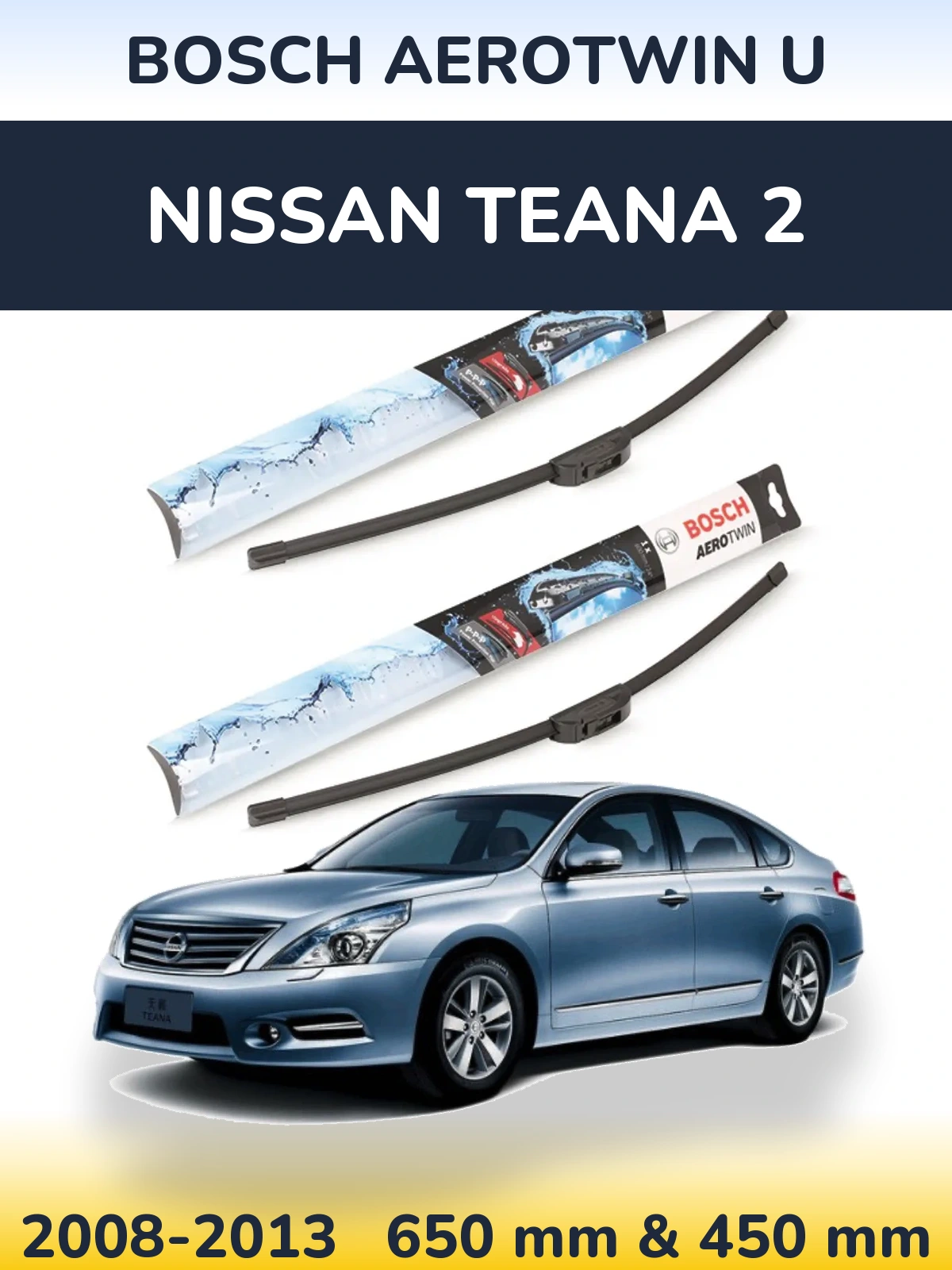 Torkarblad BOSCH AeroTwin U för Nissan Teana 2