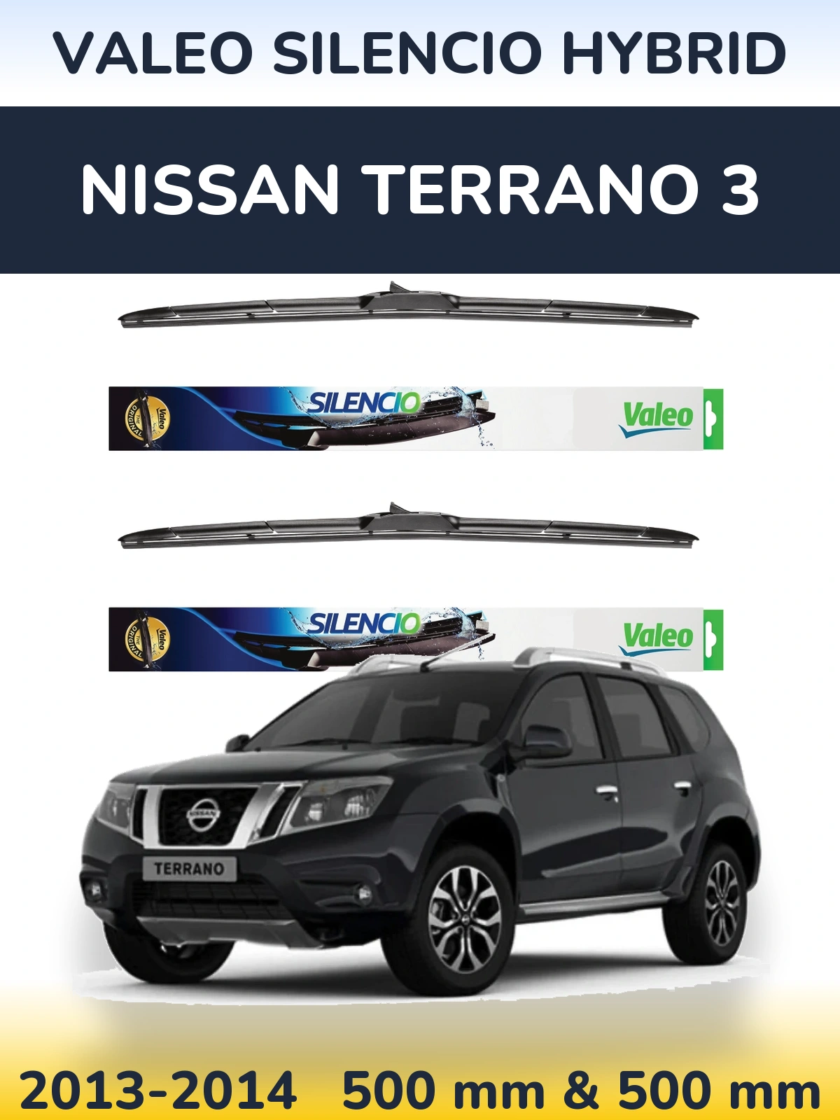 Torkarblad Valeo Silencio Hybrid för Nissan Terrano 3