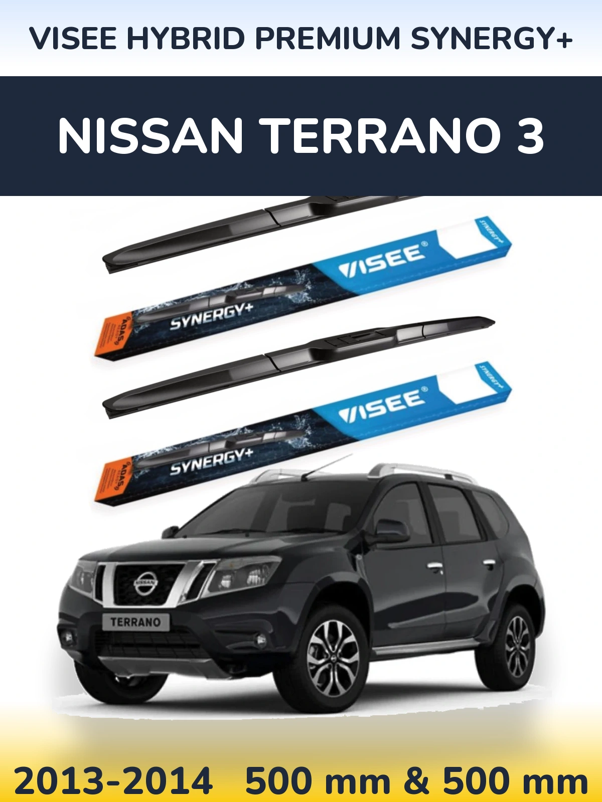 Torkarblad VISEE HYBRID PREMIUM SYNERGY+ för Nissan Terrano 3