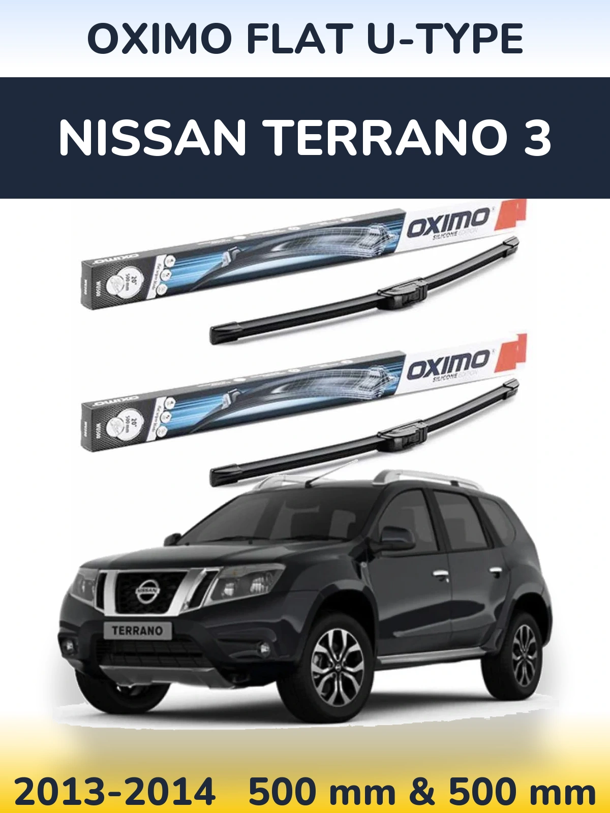 Torkarblad Oximo Flat U-type för Nissan Terrano 3