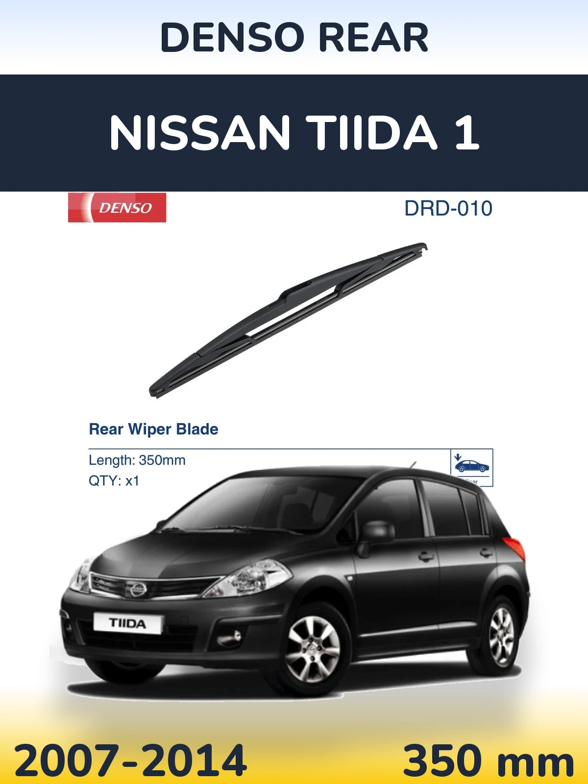 Torkarblad Denso Rear för Nissan Tiida 1