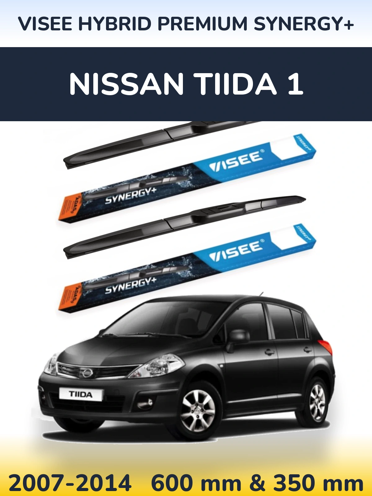 Torkarblad VISEE HYBRID PREMIUM SYNERGY+ för Nissan Tiida 1