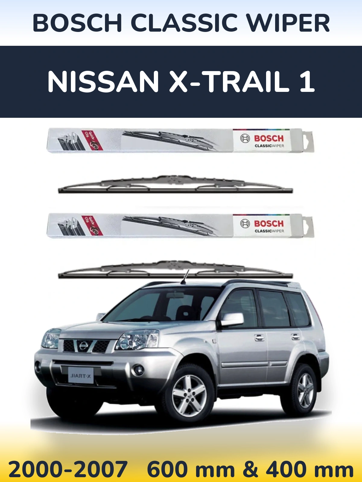 Torkarblad BOSCH Classic Wiper för Nissan X-Trail 1