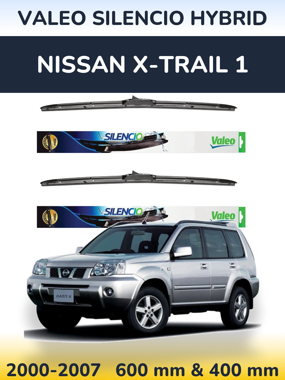 Torkarblad Valeo Silencio Hybrid för Nissan X-Trail 1