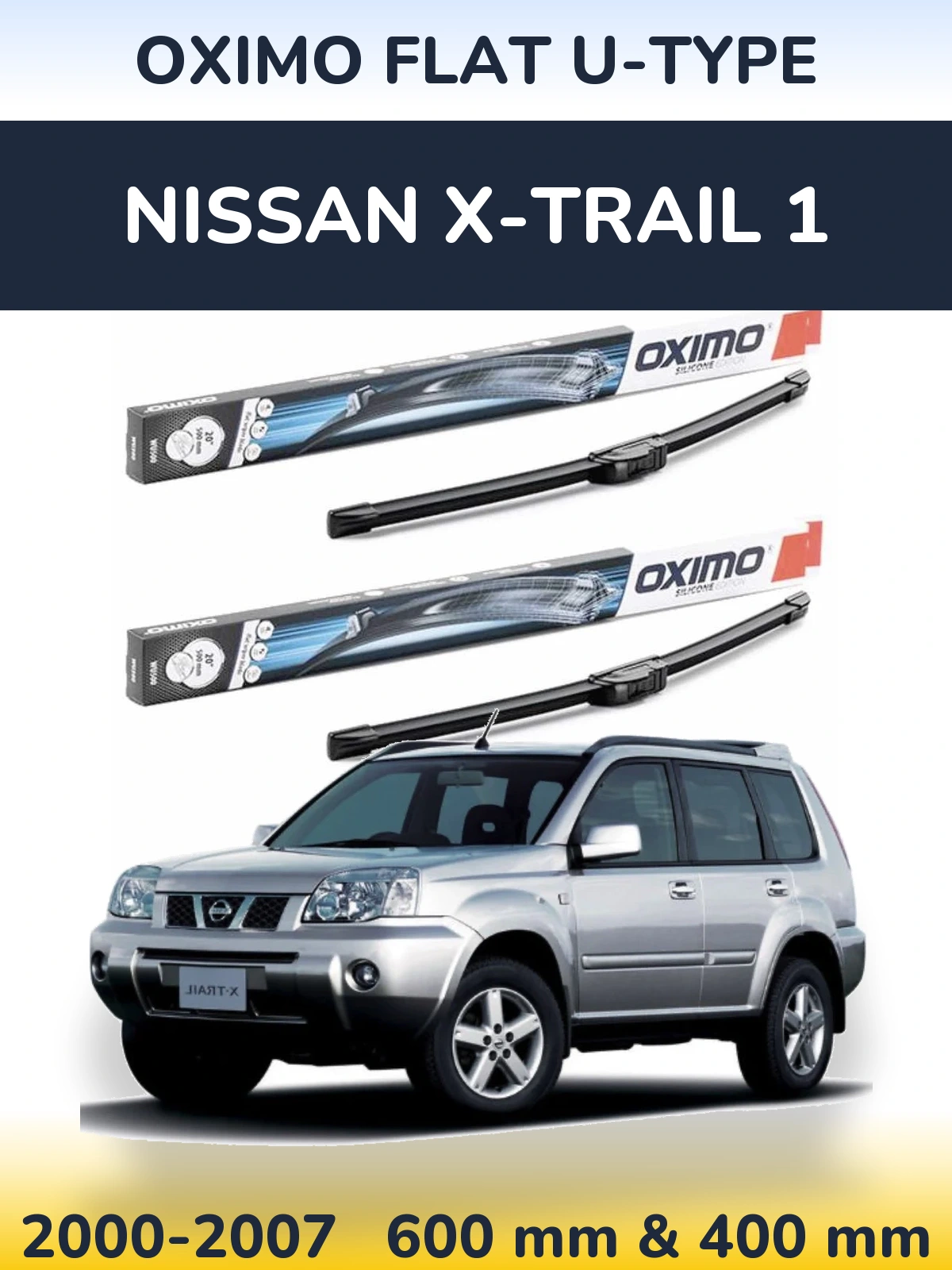 Torkarblad Oximo Flat U-type för Nissan X-Trail 1