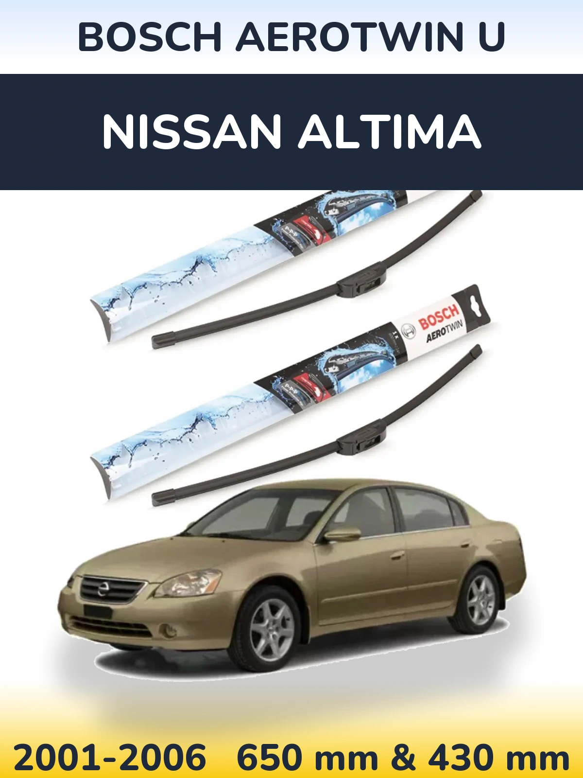 Torkarblad BOSCH AeroTwin U för Nissan Altima