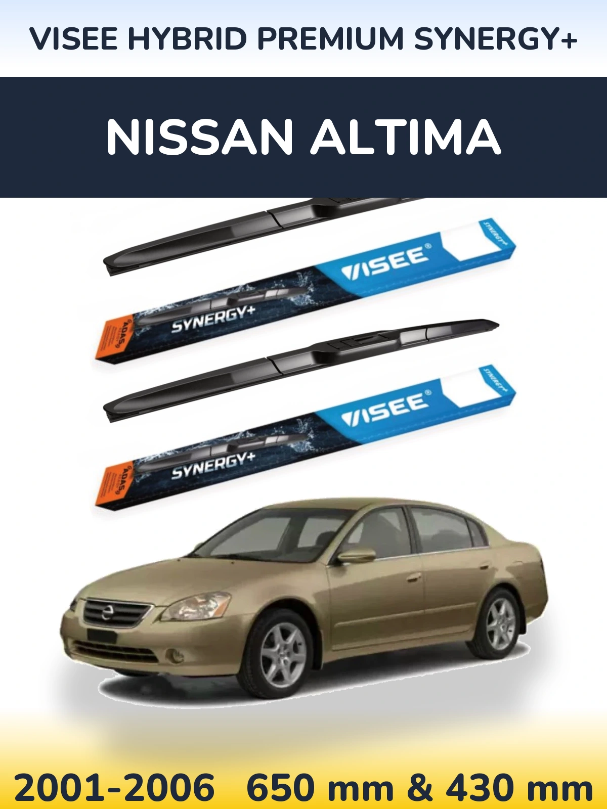 Torkarblad VISEE HYBRID PREMIUM SYNERGY+ för Nissan Altima