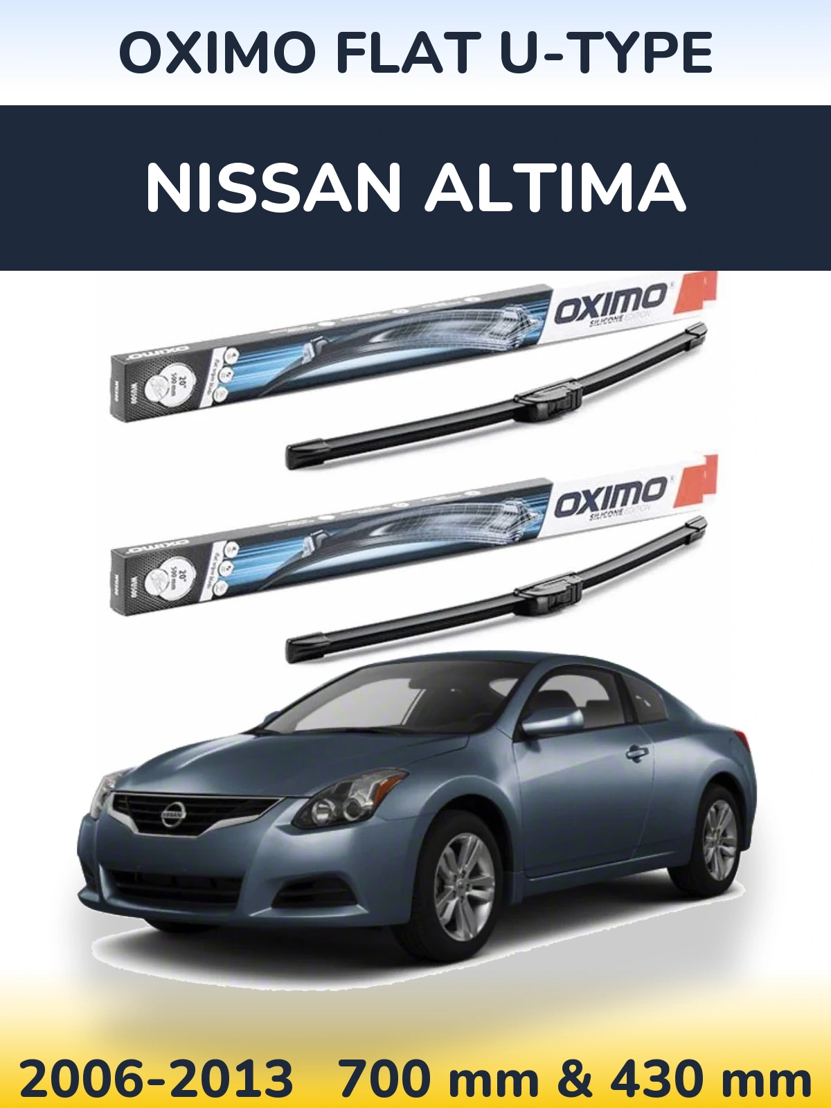 Torkarblad Oximo Flat U-type för Nissan Altima