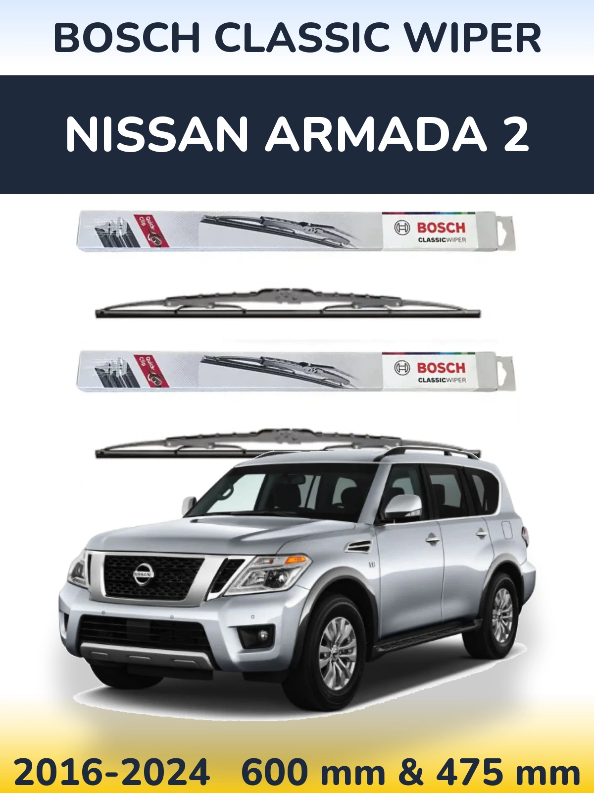 Torkarblad BOSCH Classic Wiper för Nissan Armada 2