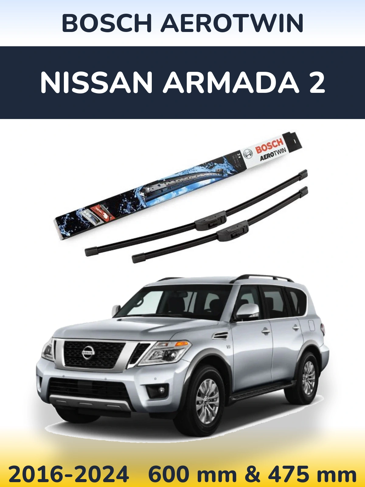 Torkarblad BOSCH AeroTwin för Nissan Armada 2