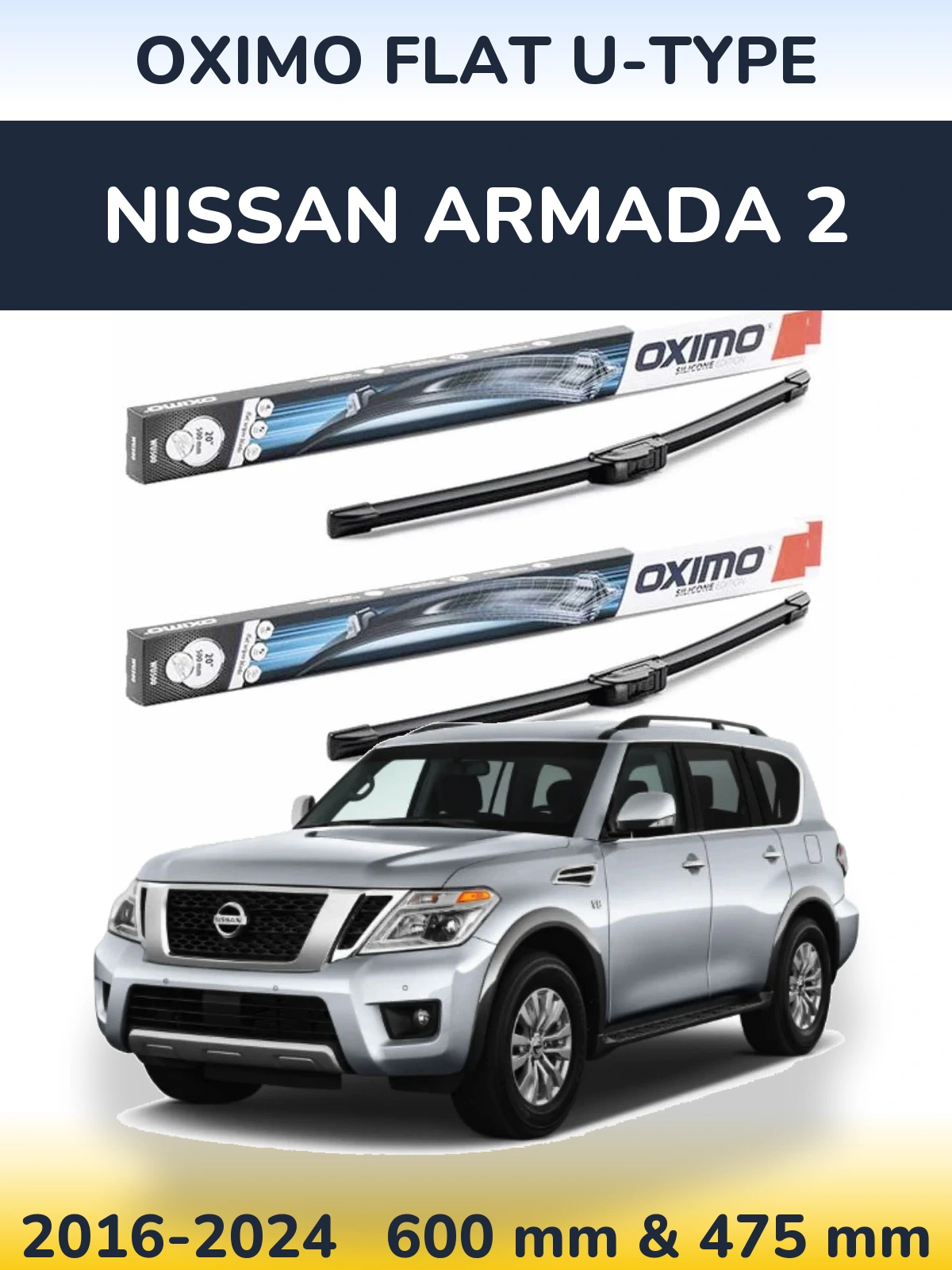 Torkarblad Oximo Flat U-type för Nissan Armada 2