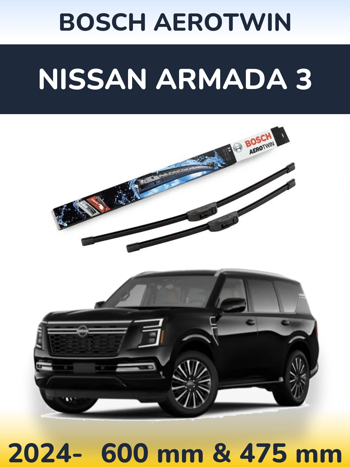 Torkarblad BOSCH AeroTwin för Nissan Armada 3