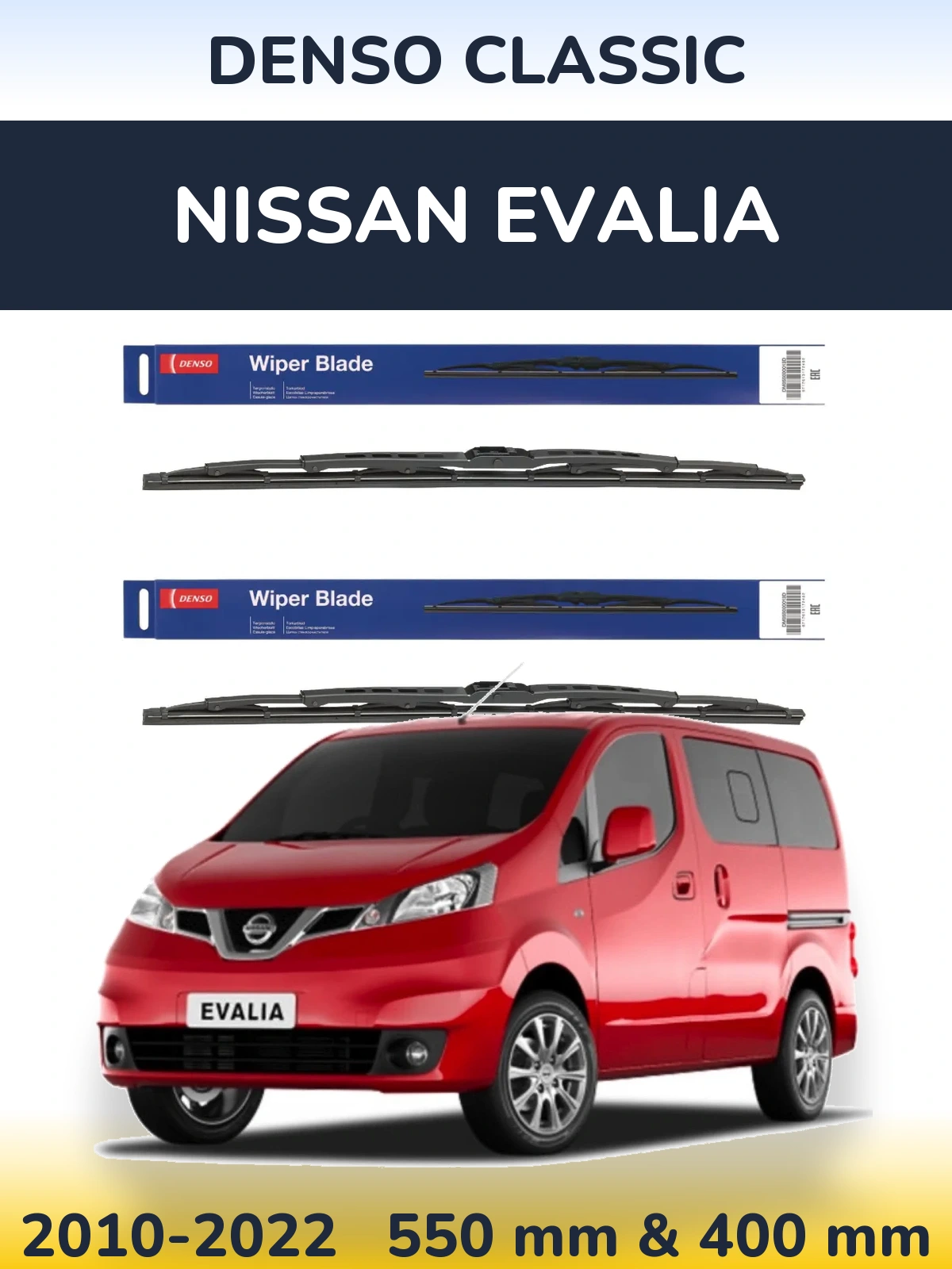 Torkarblad Denso Classic för Nissan Evalia