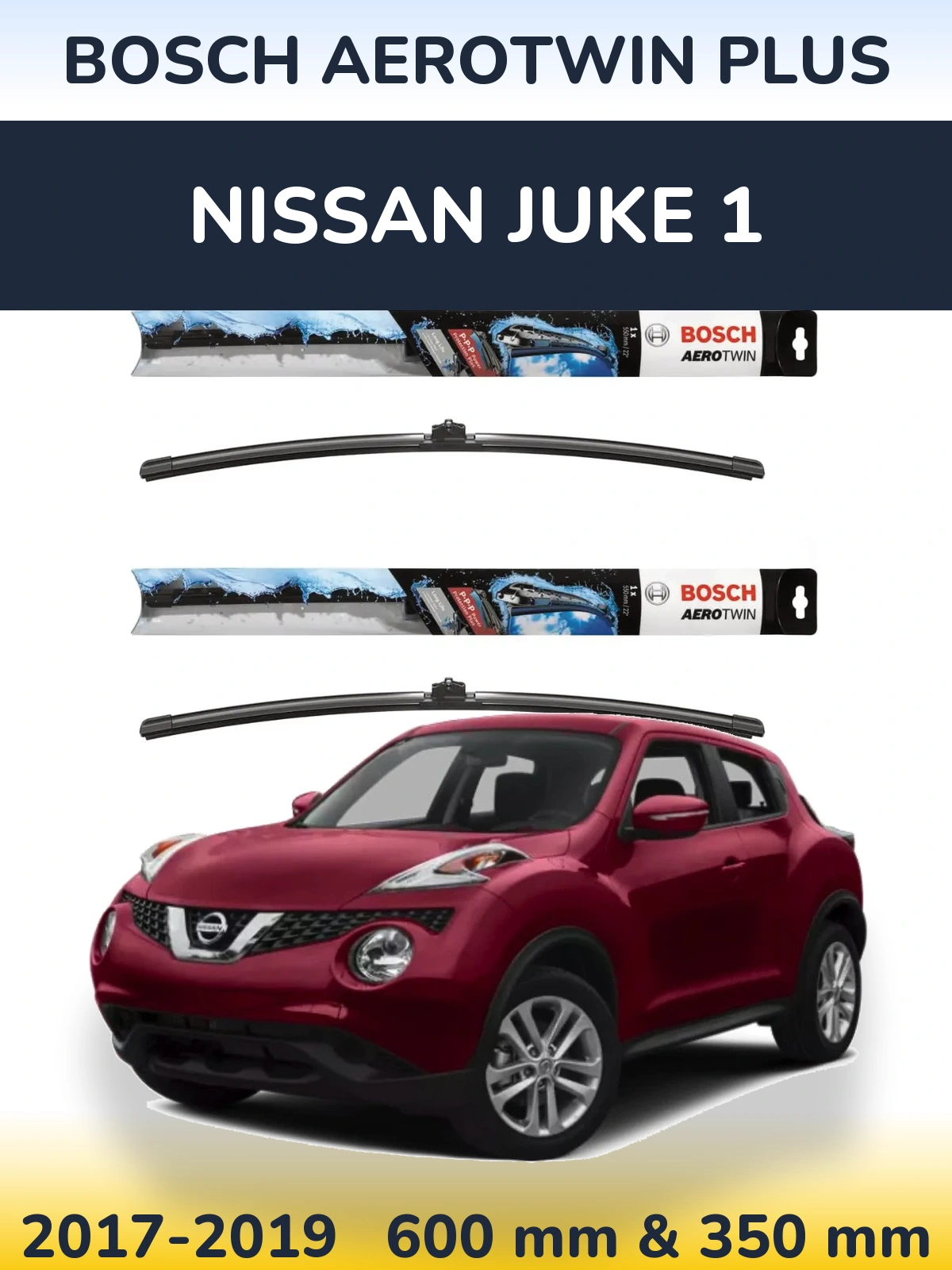 Torkarblad BOSCH AeroTwin Plus för Nissan Juke 1