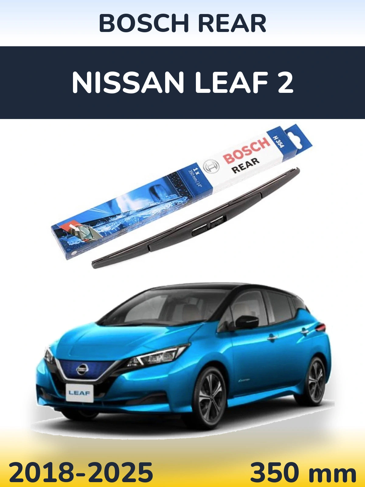 Torkarblad BOSCH Rear för Nissan Leaf 2