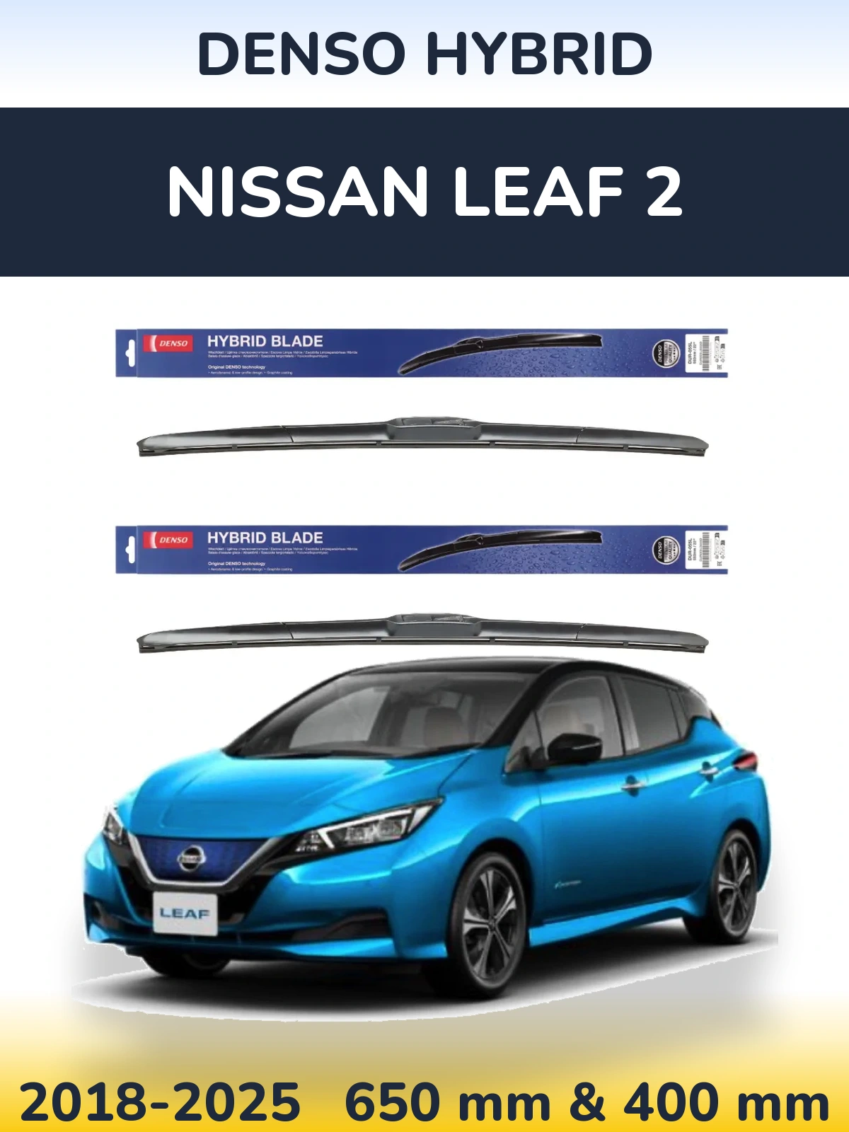 Torkarblad Denso Hybrid för Nissan Leaf 2